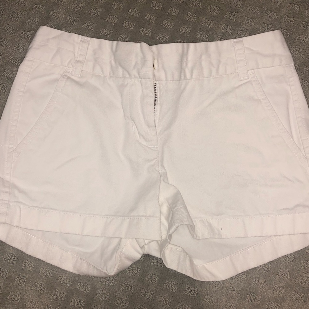 J Crew white chino shorts